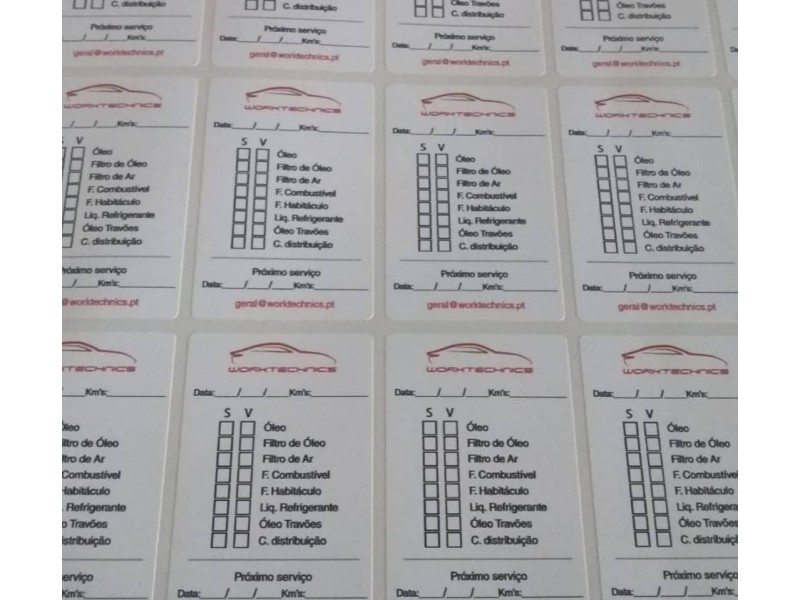 Etiquetas de Revisão - 100 Unidades